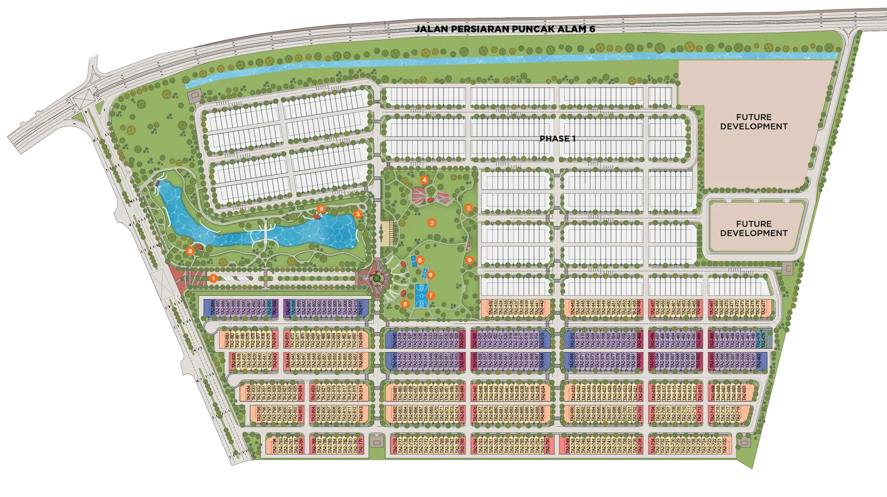 Tropicana Alam master plan showing Plot C with Avisa Phase 1 and Phase 2