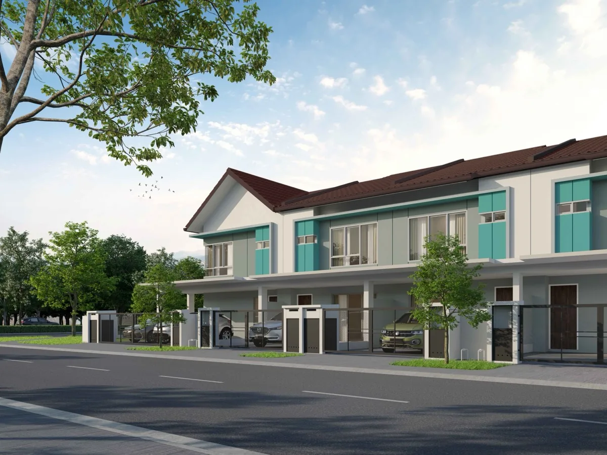 Type B2 end unit terrace home with yard extension, Avisa Residences Phase 2